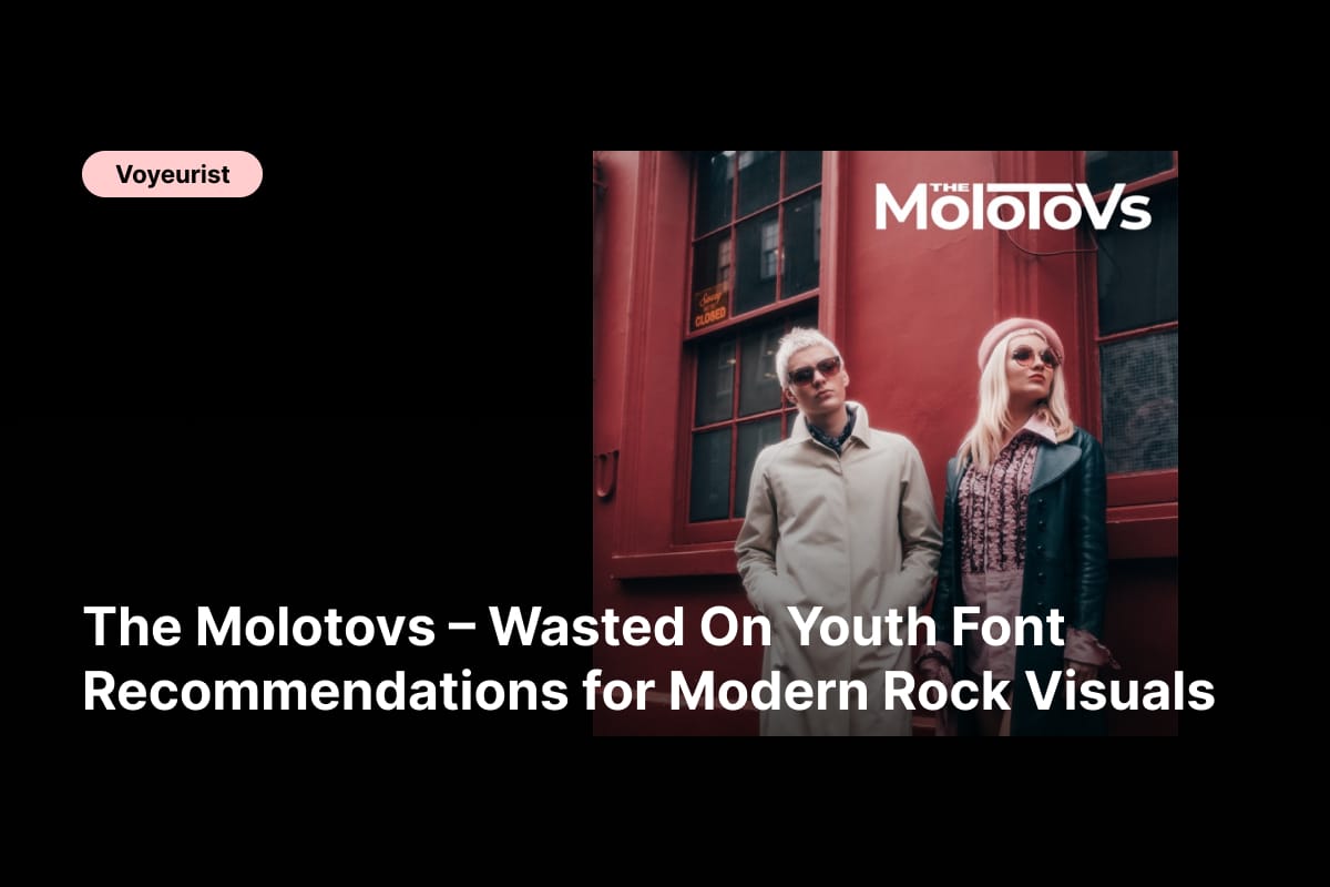 f - The Molotovs – Wasted On Youth Font Recommendations for Modern Rock Visuals